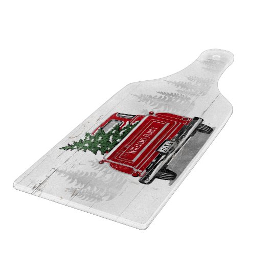  kerstboomnaam rode vrachtwagen Rustisch Snijplank (Hoek)