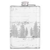  kerstboomnaam Rustisch hout Heupfles (Achterkant)