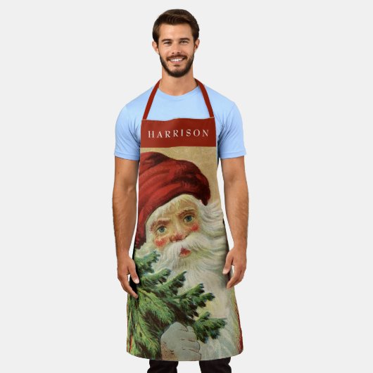 kerstboomnaam voor kerstmis schort (Gedragen)