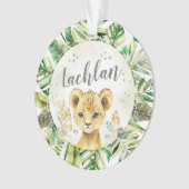 Kerstboomnaam voor lion Cub-Waterverf Ornament (voorkant)
