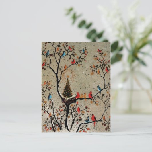 Kerstboomnest ~ Briefkaart (Staand voorkant)