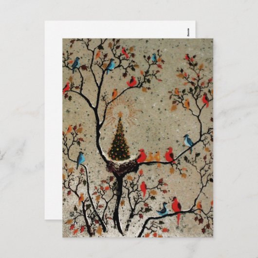 Kerstboomnest ~ Briefkaart (Voorkant / Achterkant)