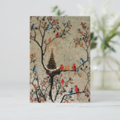 Kerstboomnesten ~ Uitnodigingen (Staand voorkant)