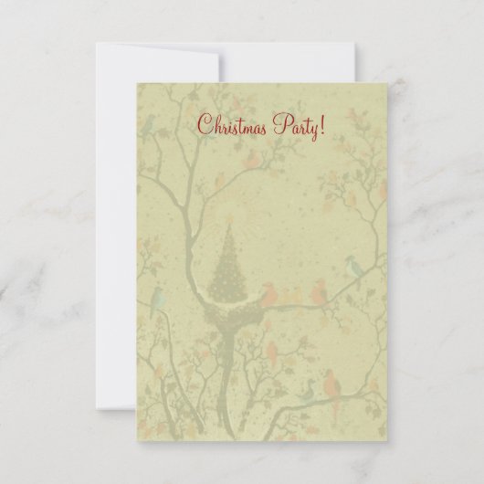 Kerstboomnesten ~ Uitnodigingen (Achterkant)