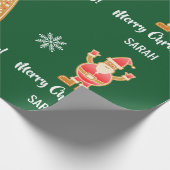 kerstboomontbijtkoek Sinterbrood Personaliseren  Cadeaupapier (Hoek)