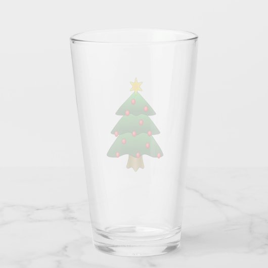 kerstboomontwerp Drink glas (Achterkant)