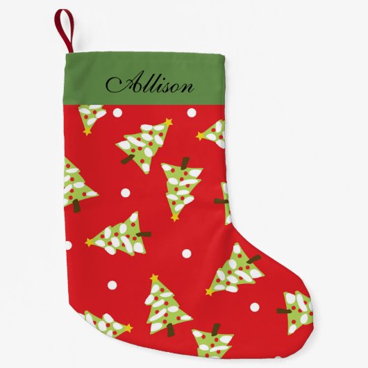 kerstboomontwerp kleine kerstsok (Voorkant)