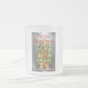kerstboomontwerp matglas koffiemok