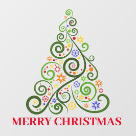 Kerstboomontwerp Raamsticker