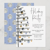 kerstboomornament-feestdag kaart (Voorkant / Achterkant)