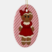 kerstboomornament Ginger Girl Keramisch Ornament (Rechts)