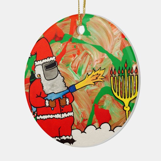 kerstboomornament keramisch ornament (Links)