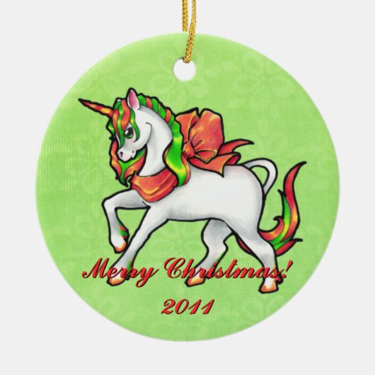 kerstboomornament keramisch ornament (Voorkant)