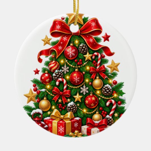Kerstboomornament Keramisch Ornament (Voorkant)