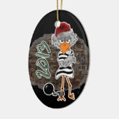 kerstboomornament keramisch ornament (Links)