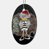 kerstboomornament keramisch ornament (Links)