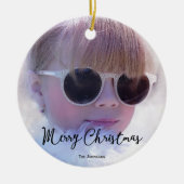 Kerstboomornament met foto keramisch ornament (Voorkant)