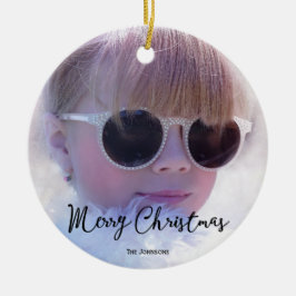 Kerstboomornament met foto keramisch ornament