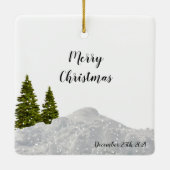 Kerstboomornament Oude Trein Keramisch Ornament (Achterkant)