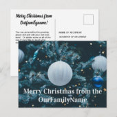 Kerstboomornament Witte Kerstmis Aanpasbare Postka Briefkaart (Voorkant / Achterkant)