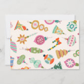 Kerstboomornamenten decoratie bruiloft save the date (Achterkant)