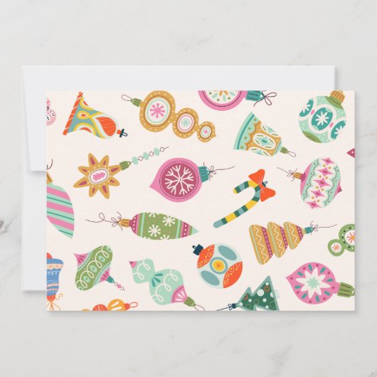 Kerstboomornamenten decoratie bruiloft save the date (Achterkant)