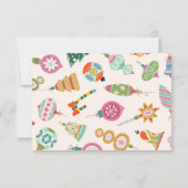 Kerstboomornamenten decoratie  RSVP kaartje (Achterkant)