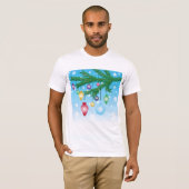 kerstboomOrnamenten Mannen T-shirt (Voorkant volledig)