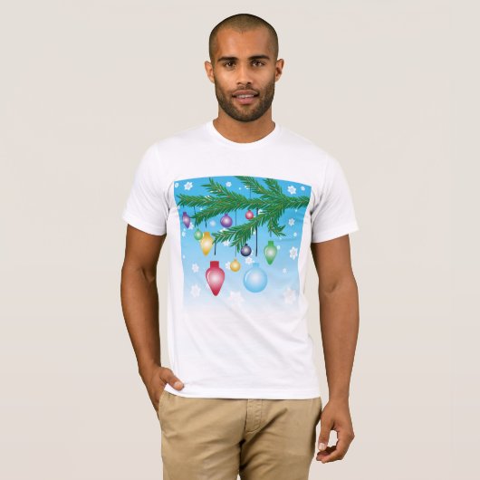 kerstboomOrnamenten Mannen T-shirt (Voorkant volledig)
