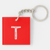 Kerstboomornamenten met initiaal sleutelhanger (Achterkant)