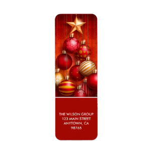 Kerstboomornamenten Retouradres Etiket