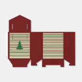 kerstboompaars bedankdoosjes (Uitgevouwen)