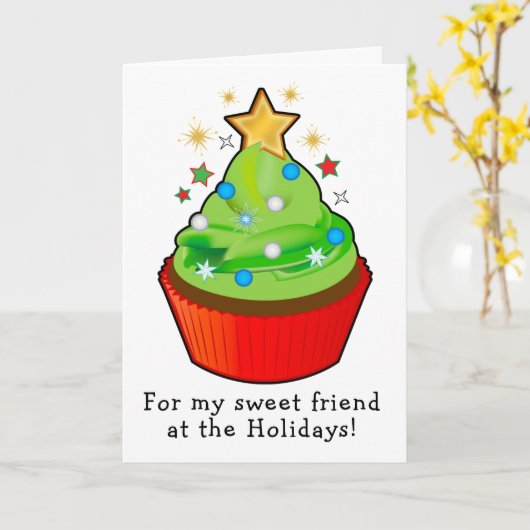 kerstboompaart met Star Friend Kaart (Gele Bloem)