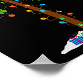 kerstboompalmen met kerstlampjes tropica poster (Hoek)