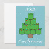 Kerstboompapier - 2020-toiletpapier feestdagenkaart (Voorkant / Achterkant)