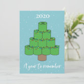 Kerstboompapier - 2020-toiletpapier feestdagenkaart (Staand voorkant)