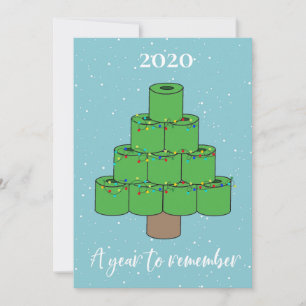 Kerstboompapier - 2020-toiletpapier feestdagenkaart