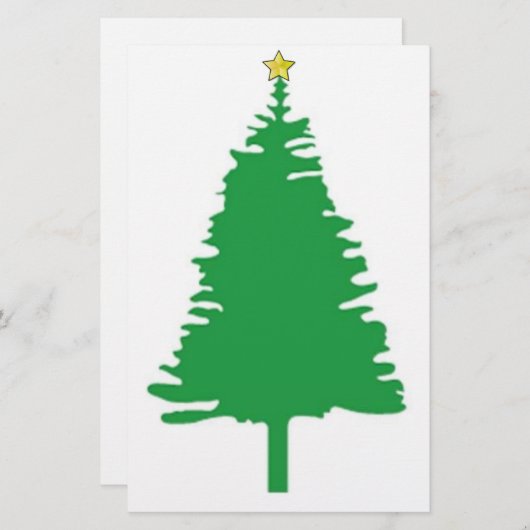 kerstboompapier briefpapier (Voorkant / Achterkant)