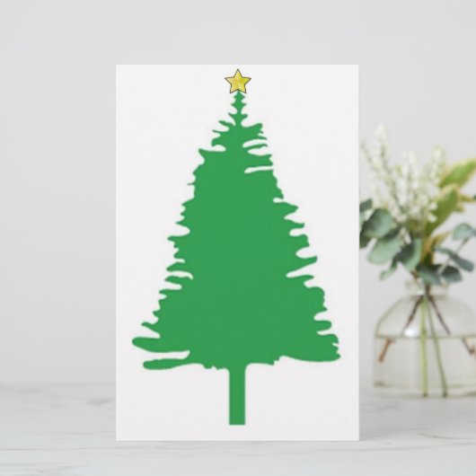 kerstboompapier briefpapier (Staand voorkant)