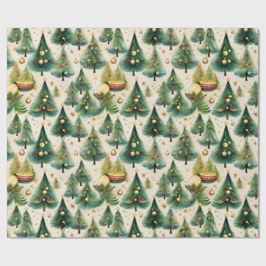 kerstboompapier cadeaupapier (Vlak)