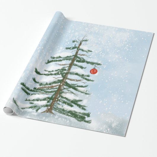 kerstboompapier cadeaupapier (Uitgerold)