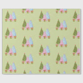 kerstboompapier cadeaupapier (Vlak)