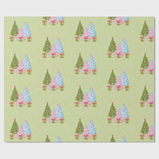 kerstboompapier cadeaupapier (Vlak)