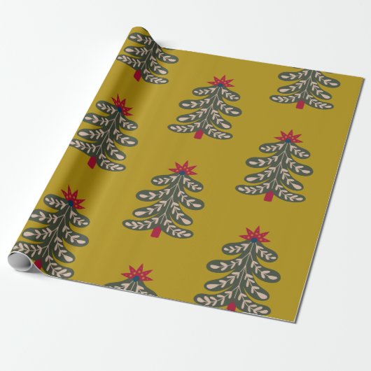kerstboompapier cadeaupapier (Uitgerold)