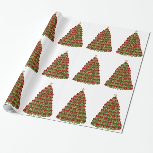 kerstboompapier cadeaupapier (Uitgerold)