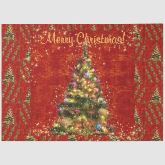 kerstboompapier, met mousserend kerstboompapier tissuepapier (Voorkant)