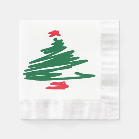 Kerstboompapier Napkin Servet (Voorkant)