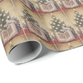 Kerstboompapier, reliëf,  omslagpapier cadeaupapier (Rol Hoek)