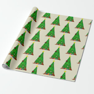 kerstboompapier van de hond cadeaupapier