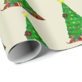 kerstboompapier van de hond cadeaupapier (Rol Hoek)